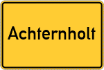 Place name sign Achternholt