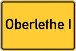 Place name sign Oberlethe I