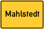 Place name sign Mahlstedt