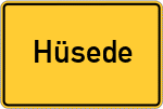 Place name sign Hüsede