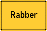 Place name sign Rabber