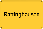 Place name sign Rattinghausen