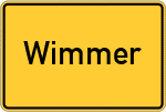 Place name sign Wimmer