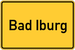 Place name sign Bad Iburg