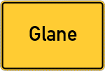 Place name sign Glane