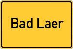 Place name sign Bad Laer