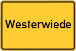 Place name sign Westerwiede