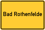 Place name sign Bad Rothenfelde