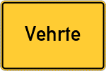 Place name sign Vehrte