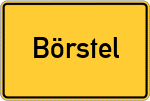Place name sign Börstel