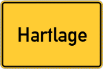 Place name sign Hartlage