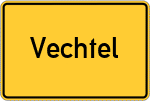 Place name sign Vechtel