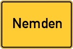 Place name sign Nemden