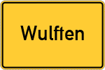 Place name sign Wulften, Kreis Osnabrück