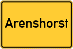 Place name sign Arenshorst