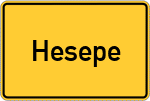 Place name sign Hesepe