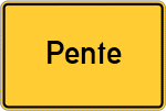 Place name sign Pente