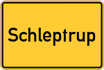 Place name sign Schleptrup