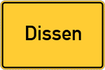 Place name sign Dissen