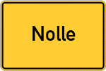 Place name sign Nolle, Teutoburgerwald