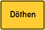 Place name sign Döthen