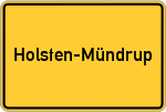 Place name sign Holsten-Mündrup