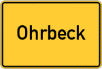 Place name sign Ohrbeck