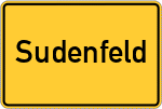 Place name sign Sudenfeld