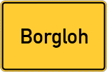 Place name sign Borgloh