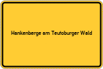 Place name sign Hankenberge am Teutoburger Wald