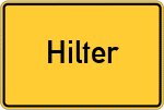 Place name sign Hilter