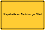 Place name sign Stapelheide am Teutoburger Wald