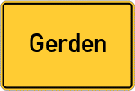 Place name sign Gerden