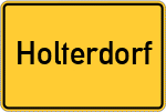 Place name sign Holterdorf