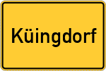 Place name sign Küingdorf