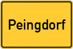 Place name sign Peingdorf