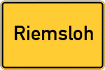 Place name sign Riemsloh