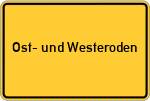 Place name sign Ost- und Westeroden