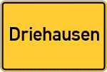 Place name sign Driehausen