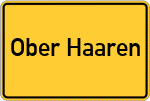 Place name sign Ober Haaren