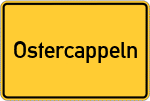 Place name sign Ostercappeln