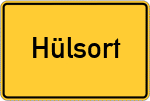 Place name sign Hülsort, Hase