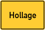 Place name sign Hollage