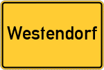 Place name sign Westendorf