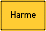 Place name sign Harme