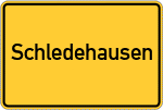 Place name sign Schledehausen