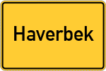Place name sign Haverbek