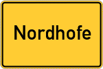 Place name sign Nordhofe, Dümmer