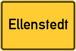Place name sign Ellenstedt, Kreis Vechta