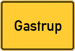 Place name sign Gastrup, Kreis Vechta